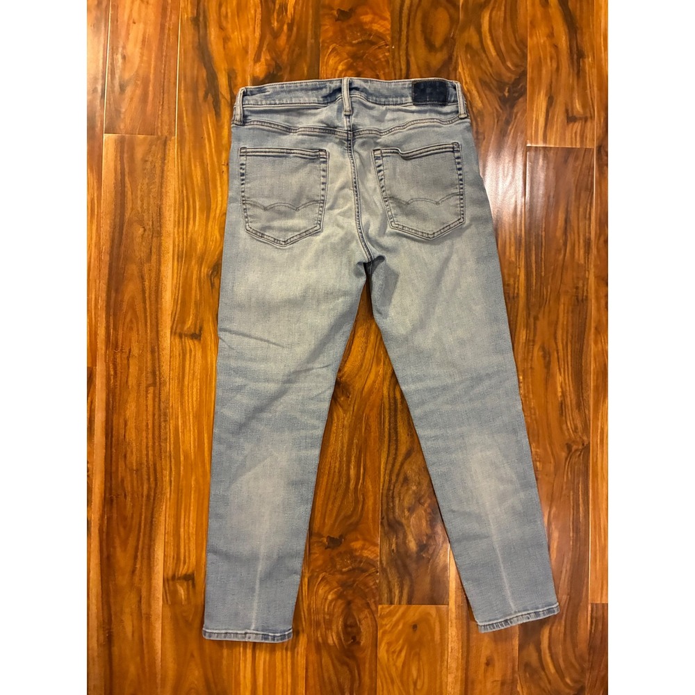American Eagle Slim Light Wash Denim Jeans 31x30 Blue Cotton Blend Stretch‎ - Picture 4 of 7